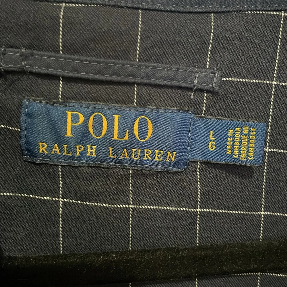 Polo Ralph Lauren Navy Harrington Plaid Lined Full Zip Jacket in Size L - Picture 4 of 15